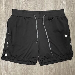 Born Tough Shorts Mens Large Black Lined Gym Performance Training DSG-2022 IRRP